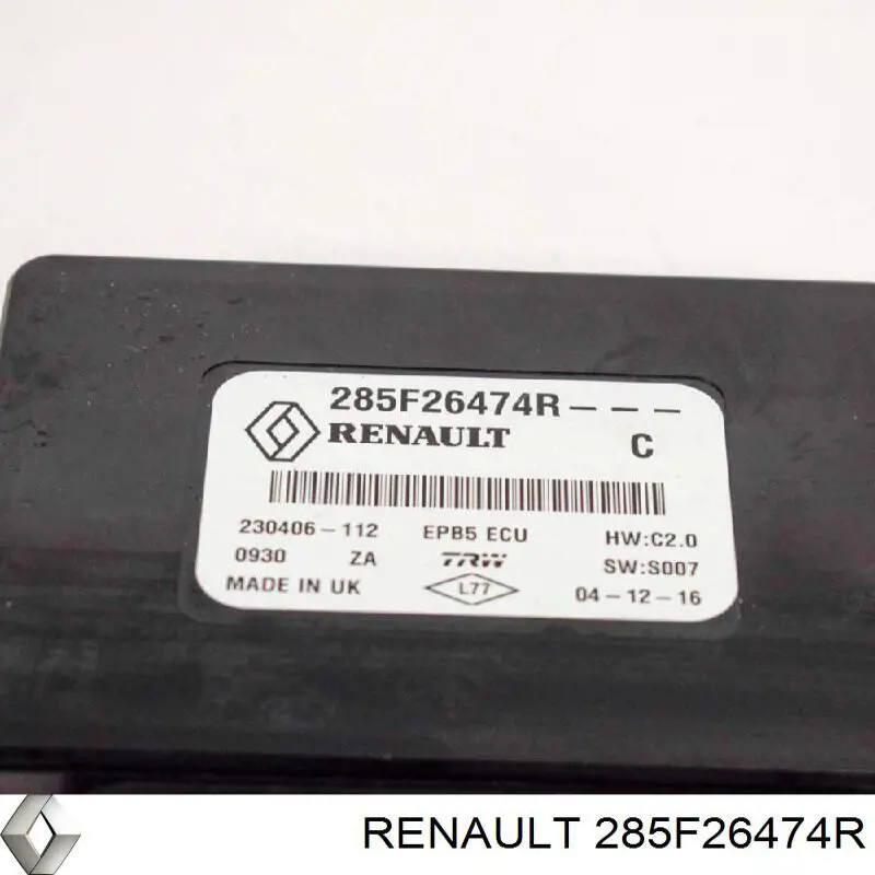 Compre 285F26474R Renault (RVI) Unidade de controlo (módulo) do freio de estacionamento eletromecânico