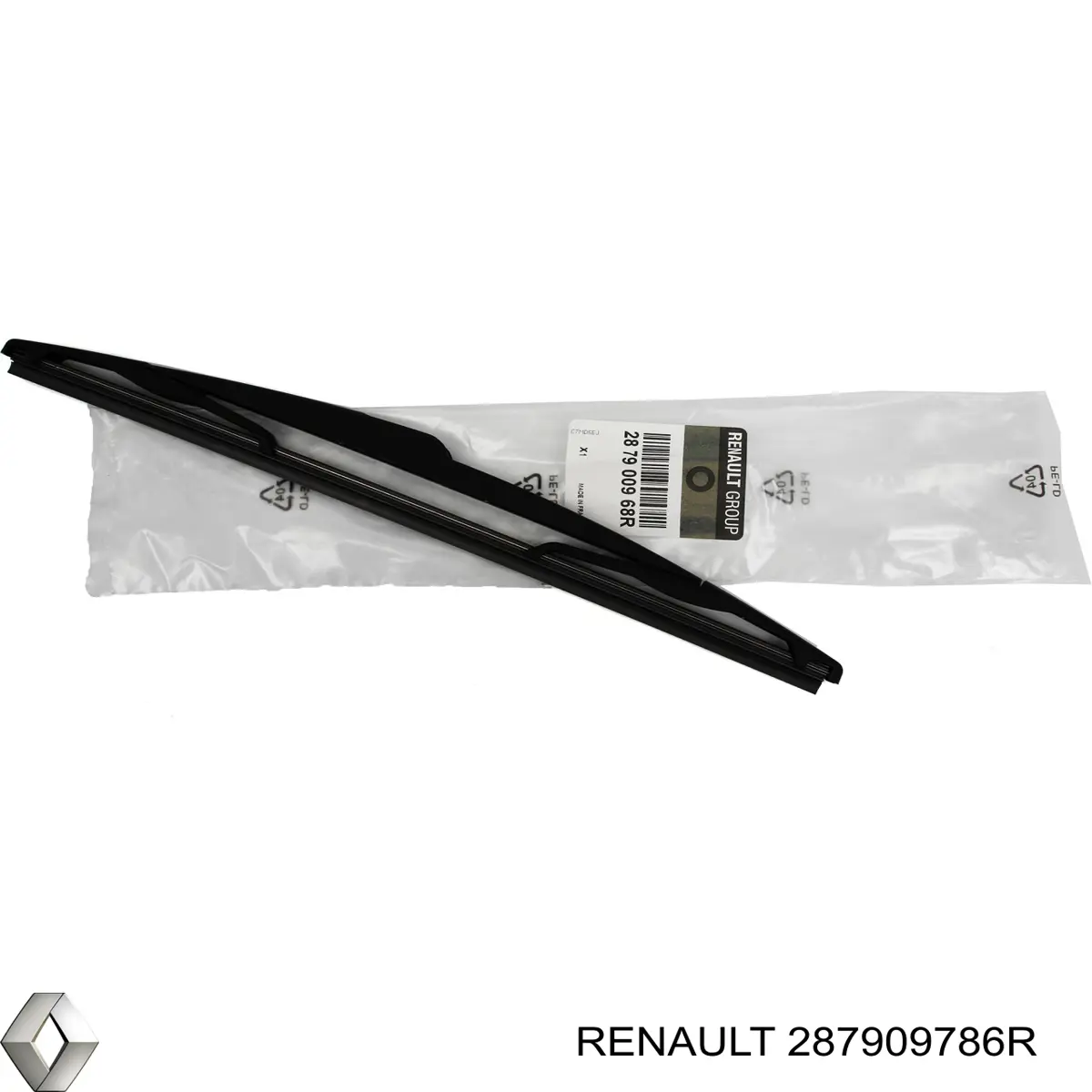 287909786R Renault (RVI) Limpa-pára-brisas de vidro traseiro