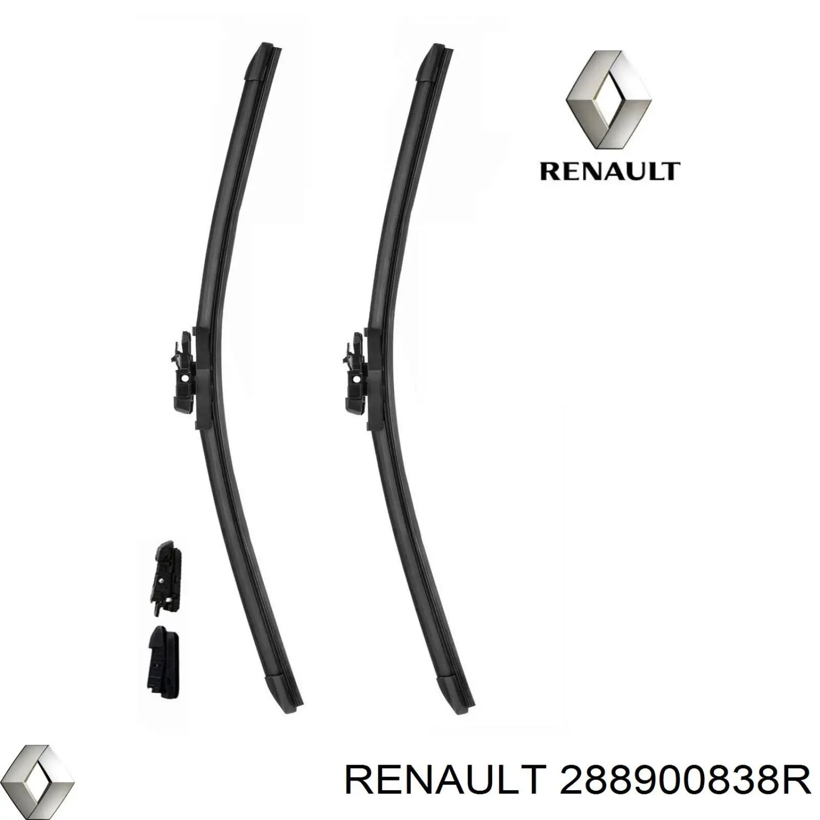 Limpa-pára-brisas do pára-brisas, kit de 2 un. Renault (RVI) 288900838R preço, a partir de 26,89 USD