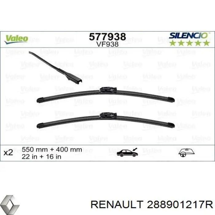 Compre 288901217R Renault (RVI) Limpa-pára-brisas do pára-brisas, kit de 2 un.