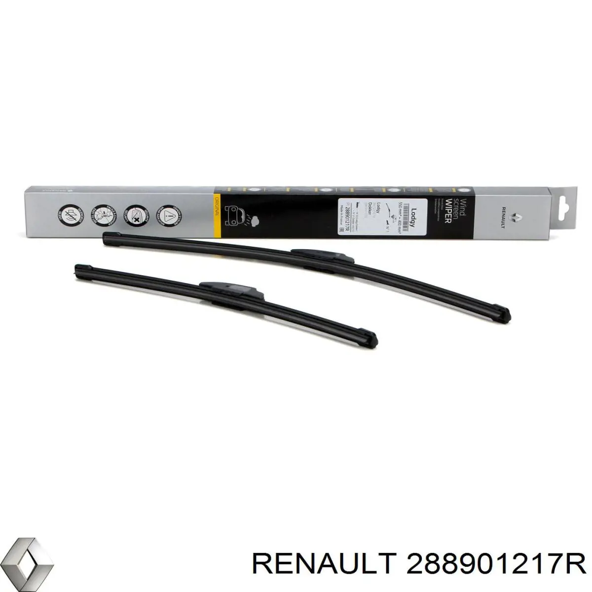 Limpa-pára-brisas do pára-brisas, kit de 2 un. Renault (RVI) 288901217R preço, a partir de 23,91 USD