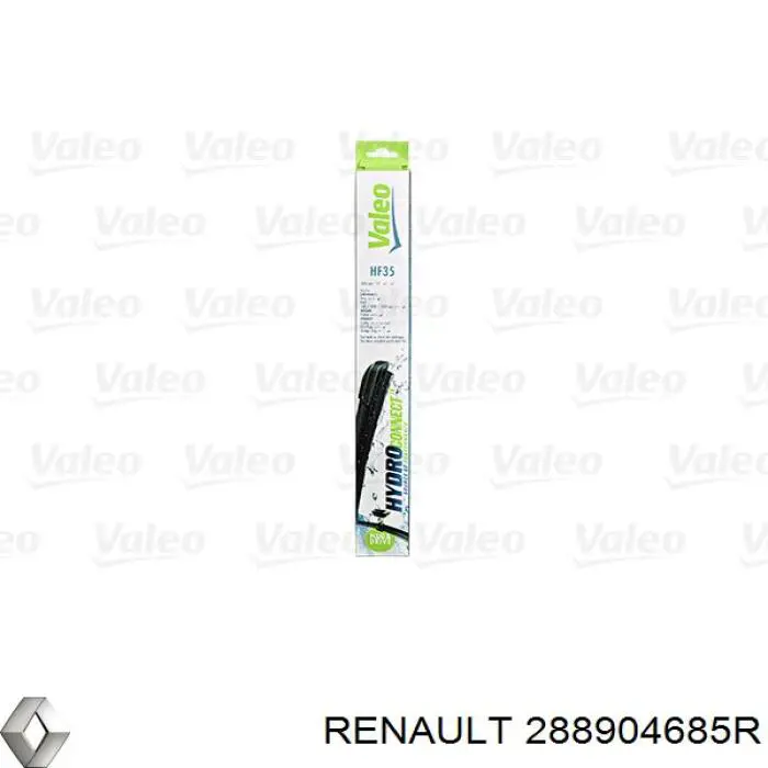 Limpa-pára-brisas do pára-brisas, kit de 2 un. Renault (RVI) 288904685R preço, a partir de 26,27 USD