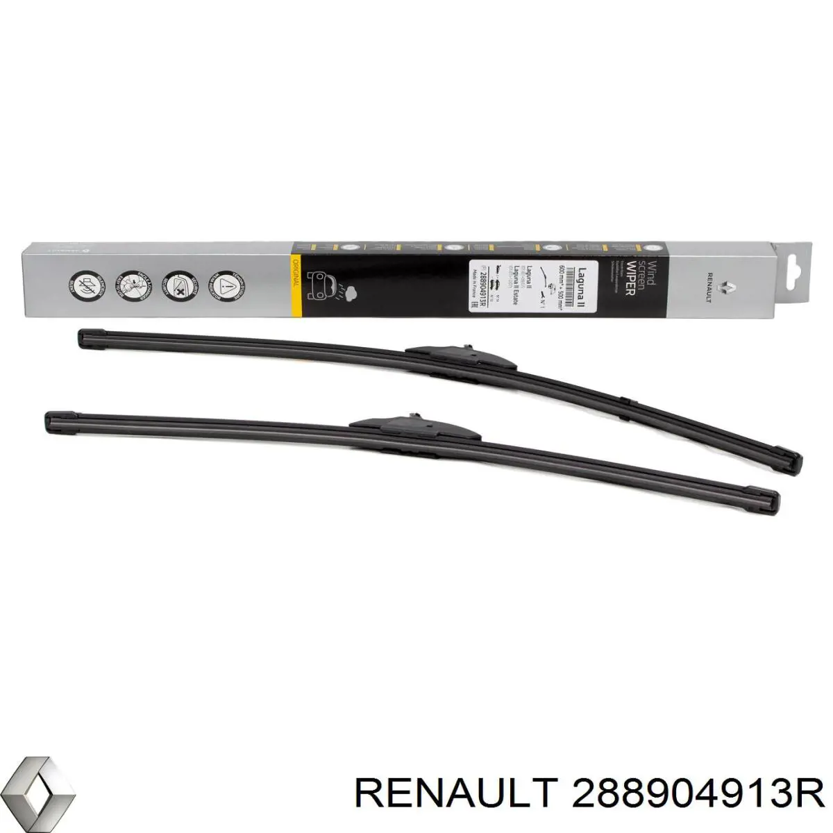 Limpa-pára-brisas do pára-brisas, kit de 2 un. Renault (RVI) 288904913R preço, a partir de 32,66 USD