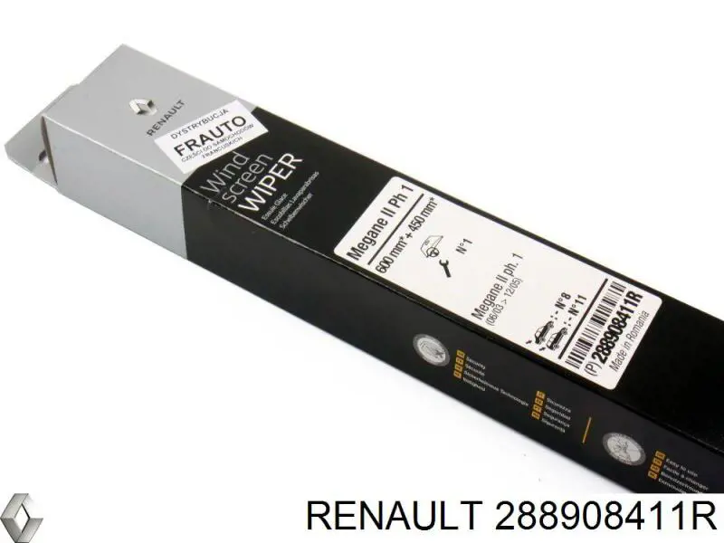 Limpa-pára-brisas do pára-brisas, kit de 2 un. Renault (RVI) 288908411R preço, a partir de 26,00 USD