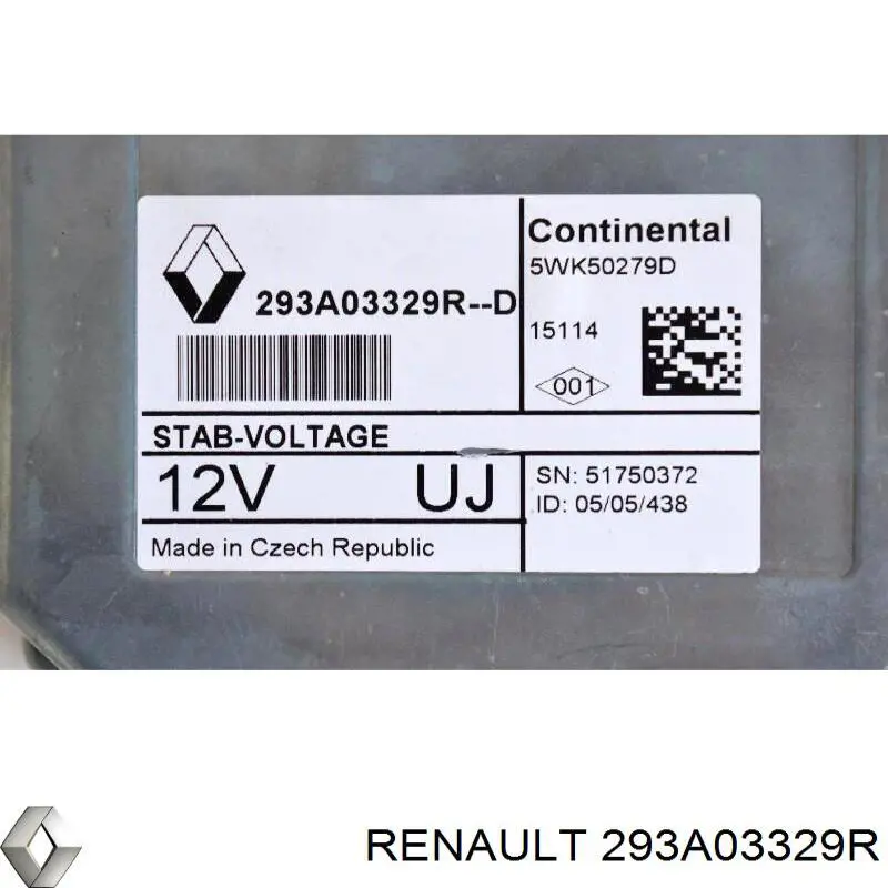 293A03329R Renault (RVI) Bateria recarregável (PILHA)