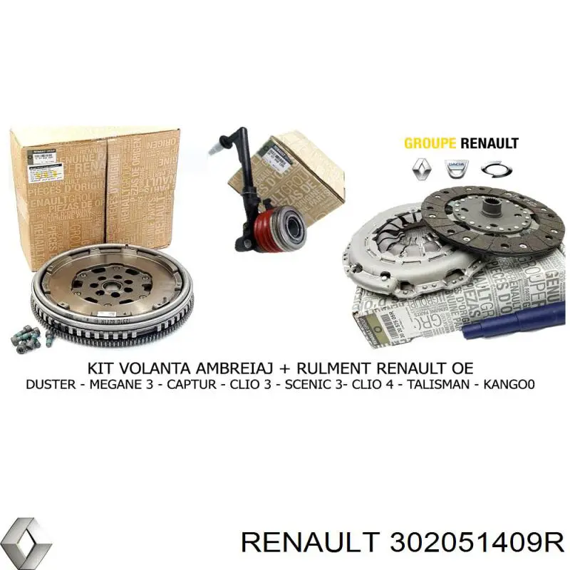 Kit de embraiagem (3 peças) Renault (RVI) 302051409R preço, a partir de 205,46 USD
