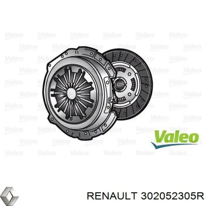 302052305R Renault (RVI) Kit de embraiagem (3 peças)