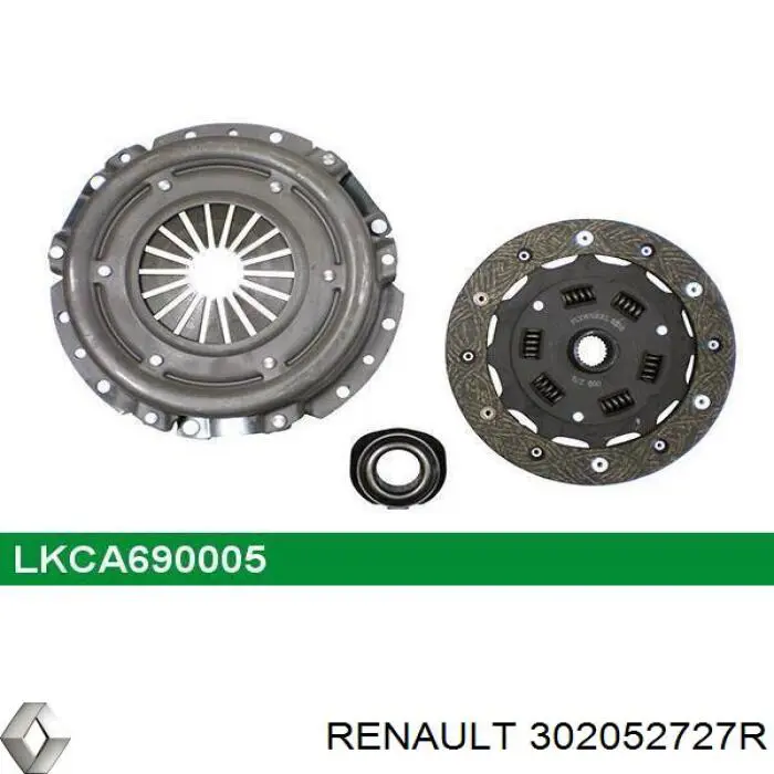Compre 302052727R Renault (RVI) Kit de embraiagem (3 peças)