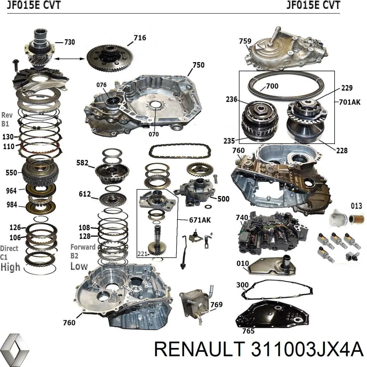 311003JX4A Renault (RVI) Conversor de binário da Caixa Automática de Mudança