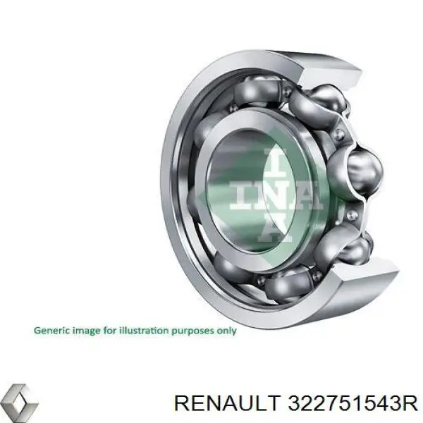 322751543R Renault (RVI) Rolamento da árvore secundária da Caixa de Mudança