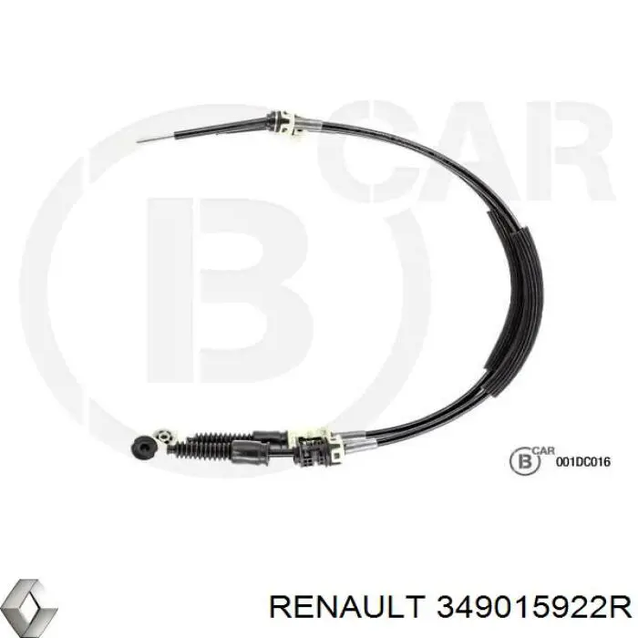 349015922R Renault (RVI) Cabo de mudança duplo