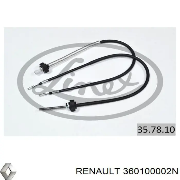 Cabo traseiro direito/esquerdo do freio de estacionamento Renault (RVI) 360100002N preço, a partir de 29,76 USD