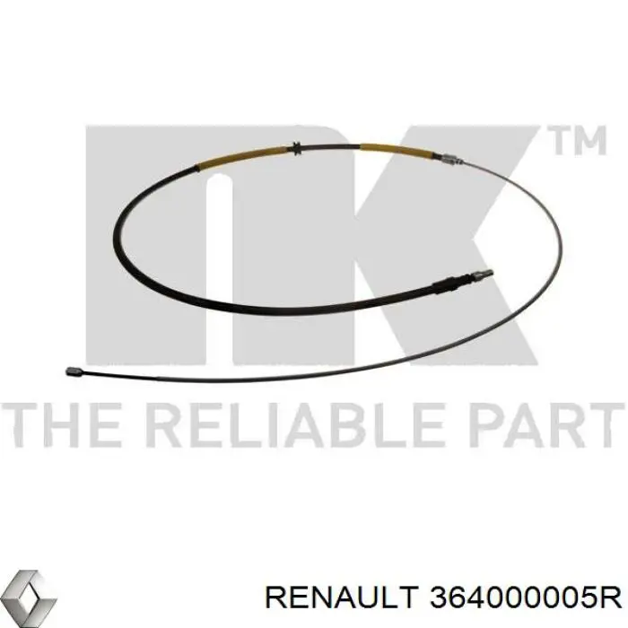 Cabo traseiro direito/esquerdo do freio de estacionamento Renault (RVI) 364000005R preço, a partir de 19,79 USD