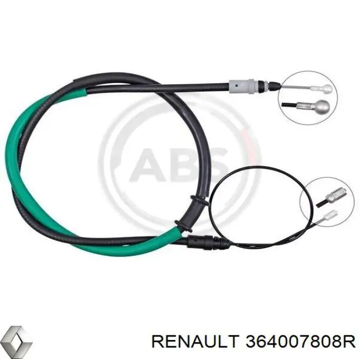 Compre 364007808R Renault (RVI) Cabo traseiro direito/esquerdo do freio de estacionamento