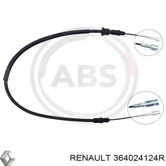 Cabo do freio de estacionamento dianteiro Renault (RVI) 364024124R preço, a partir de 18,20 USD