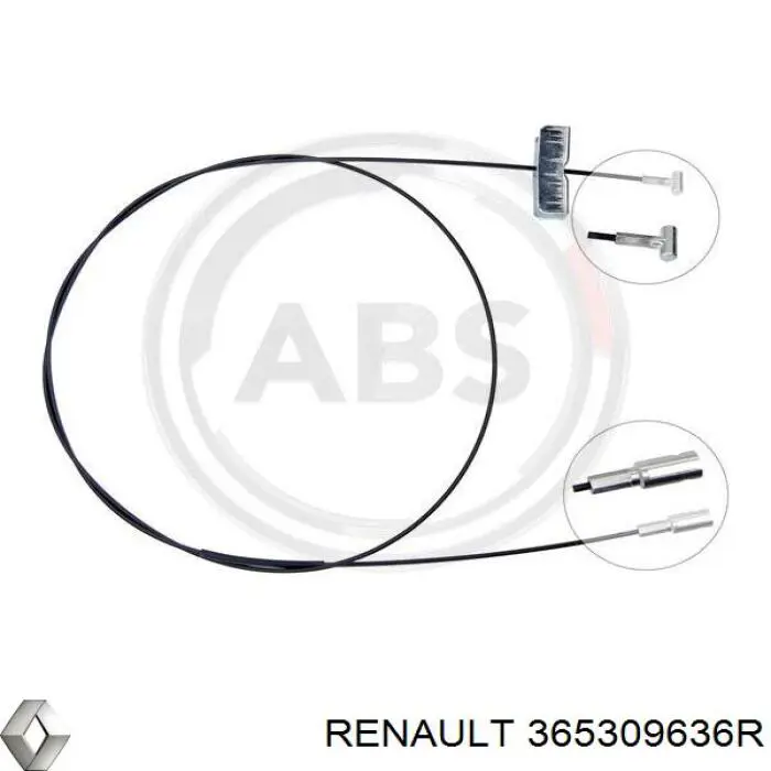 Cabo do freio de estacionamento intermédio Renault (RVI) 365309636R preço, a partir de 22,70 USD