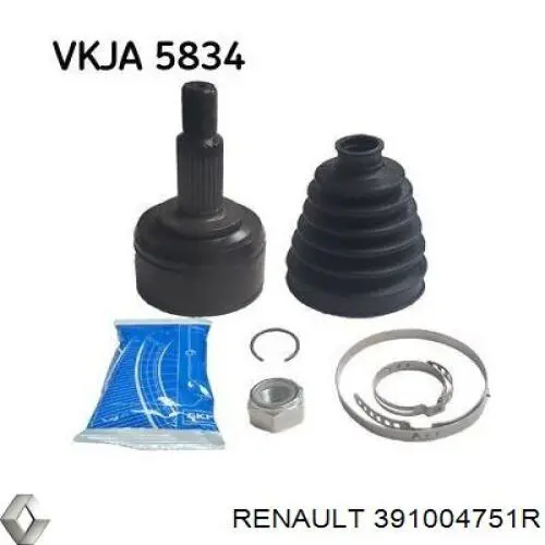 Compre 391004751R Renault (RVI) Semieixo (acionador) dianteiro direito