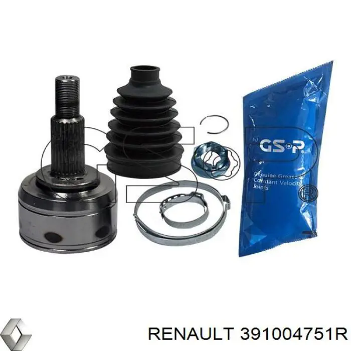 Semieixo (acionador) dianteiro direito Renault (RVI) 391004751R preço, a partir de 112,37 USD
