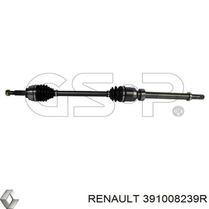 391008239R Renault (RVI) Semieixo (acionador) dianteiro direito