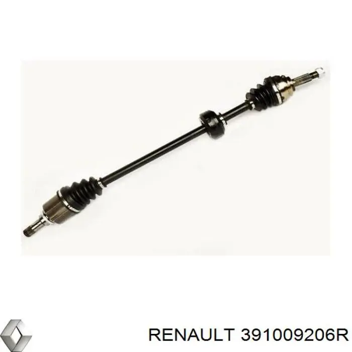 391009206R Renault (RVI) Semieixo (acionador) dianteiro direito