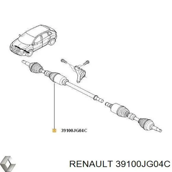 Compre 39100JM10A Nissan/Infiniti Semieixo (acionador) dianteiro direito