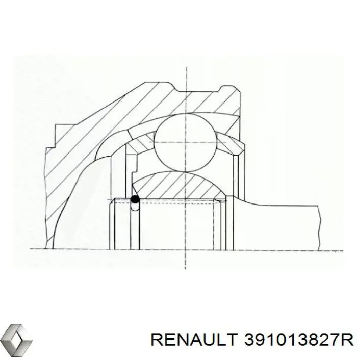 Semieixo (acionador) dianteiro esquerdo Renault (RVI) 391013827R preço, a partir de 112,37 USD