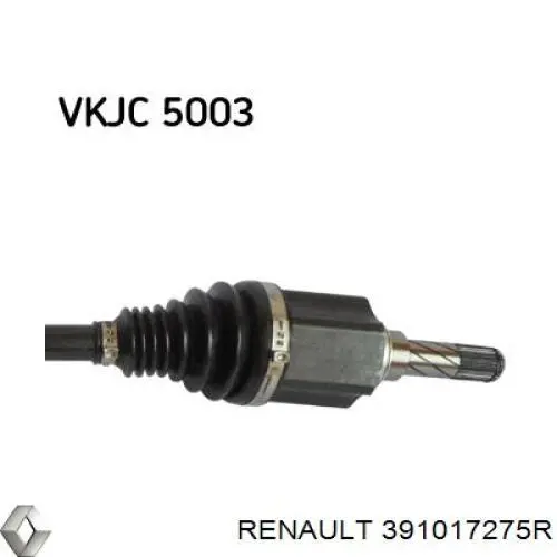 391017275R Renault (RVI) Semieixo (acionador) dianteiro esquerdo