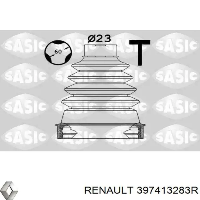 Compre 397413283R Renault (RVI) Bota de proteção interna de junta homocinética do semieixo dianteiro