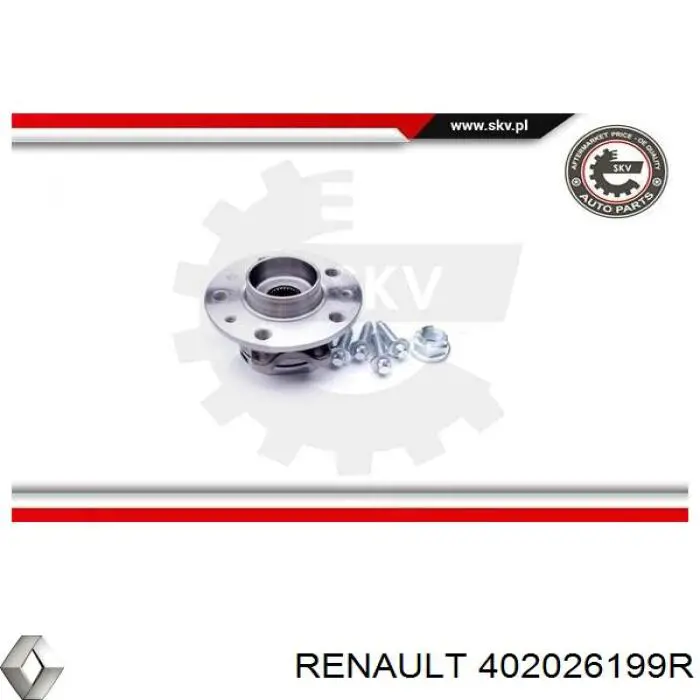 Cubo dianteiro Renault (RVI) 402026199R preço, a partir de 107,34 USD