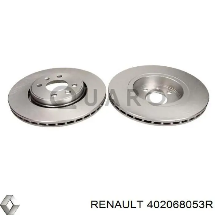 402068053R Renault (RVI) Disco do freio dianteiro