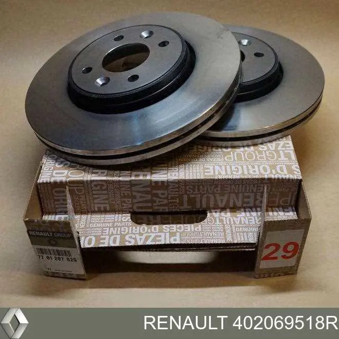 402069518R Renault (RVI) Disco do freio dianteiro