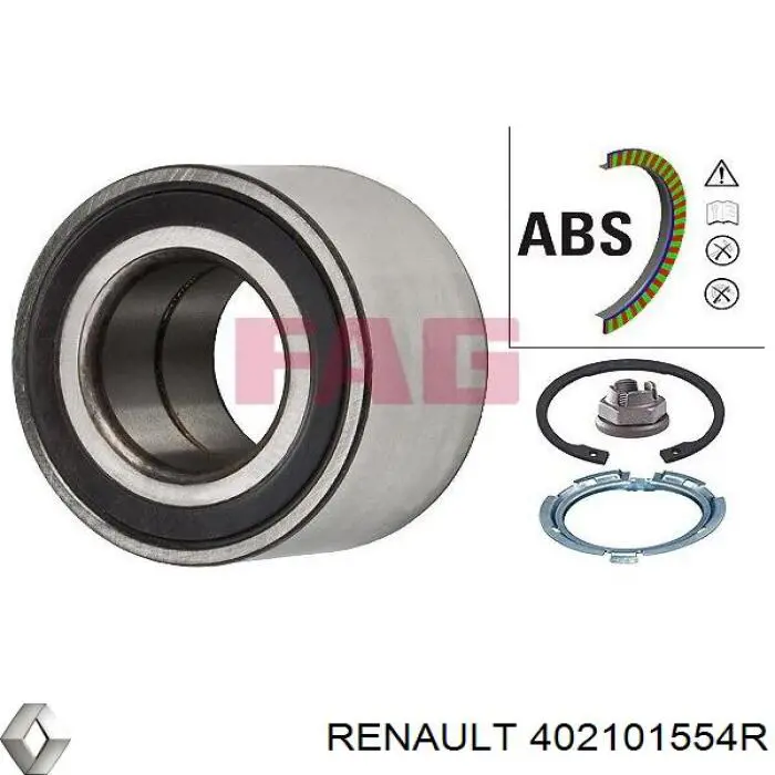 Compre 402101554R Renault (RVI) Rolamento de cubo dianteiro