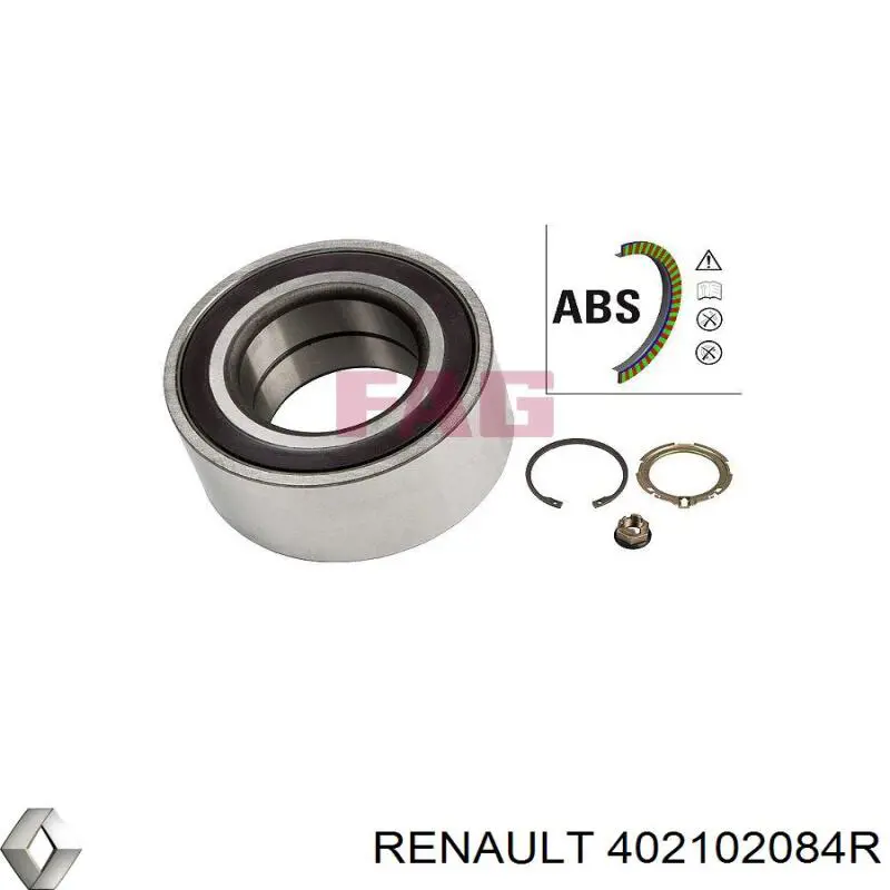 Compre 402102084R Renault (RVI) Rolamento de cubo dianteiro