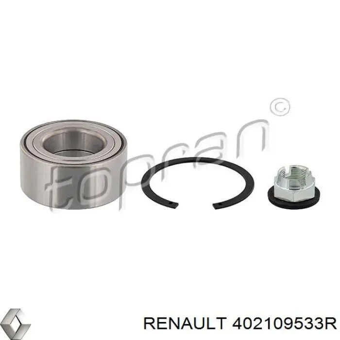 Rolamento de cubo traseiro Renault (RVI) 402109533R preço, a partir de 35,35 USD
