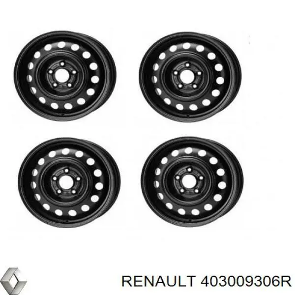 Discos de roda de aço (estampados) Renault (RVI) 403009306R preço, a partir de 131,81 USD