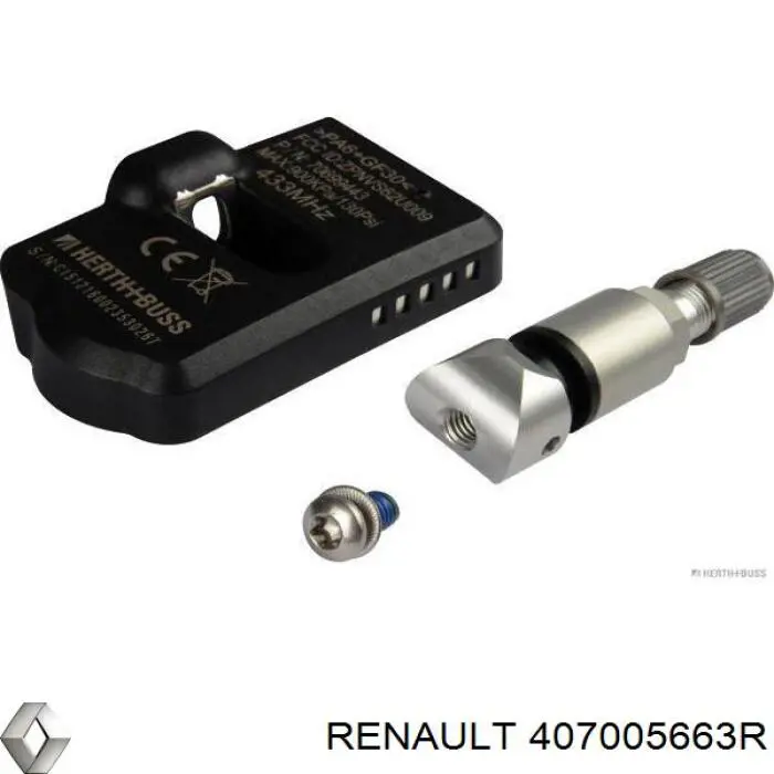 407005663R Renault (RVI) Sensor de pressão de ar nos pneus