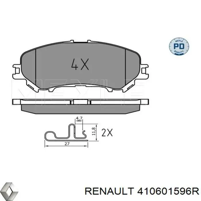 Sapatas do freio dianteiras de disco Renault (RVI) 410601596R preço, a partir de 29,03 USD