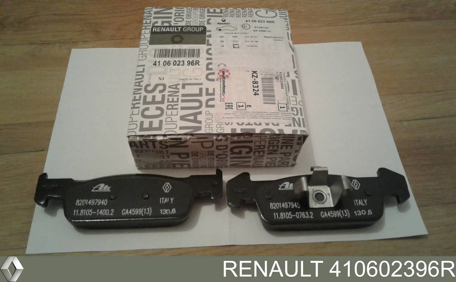 410602396R Renault (RVI) Sapatas do freio dianteiras de disco