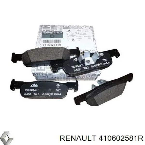Sapatas do freio dianteiras de disco Renault (RVI) 410602581R preço, a partir de 23,41 USD