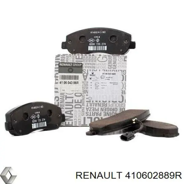 Sapatas do freio dianteiras de disco Renault (RVI) 410602889R preço, a partir de 41,02 USD