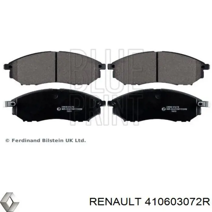 410603072R Renault (RVI) Sapatas do freio dianteiras de disco