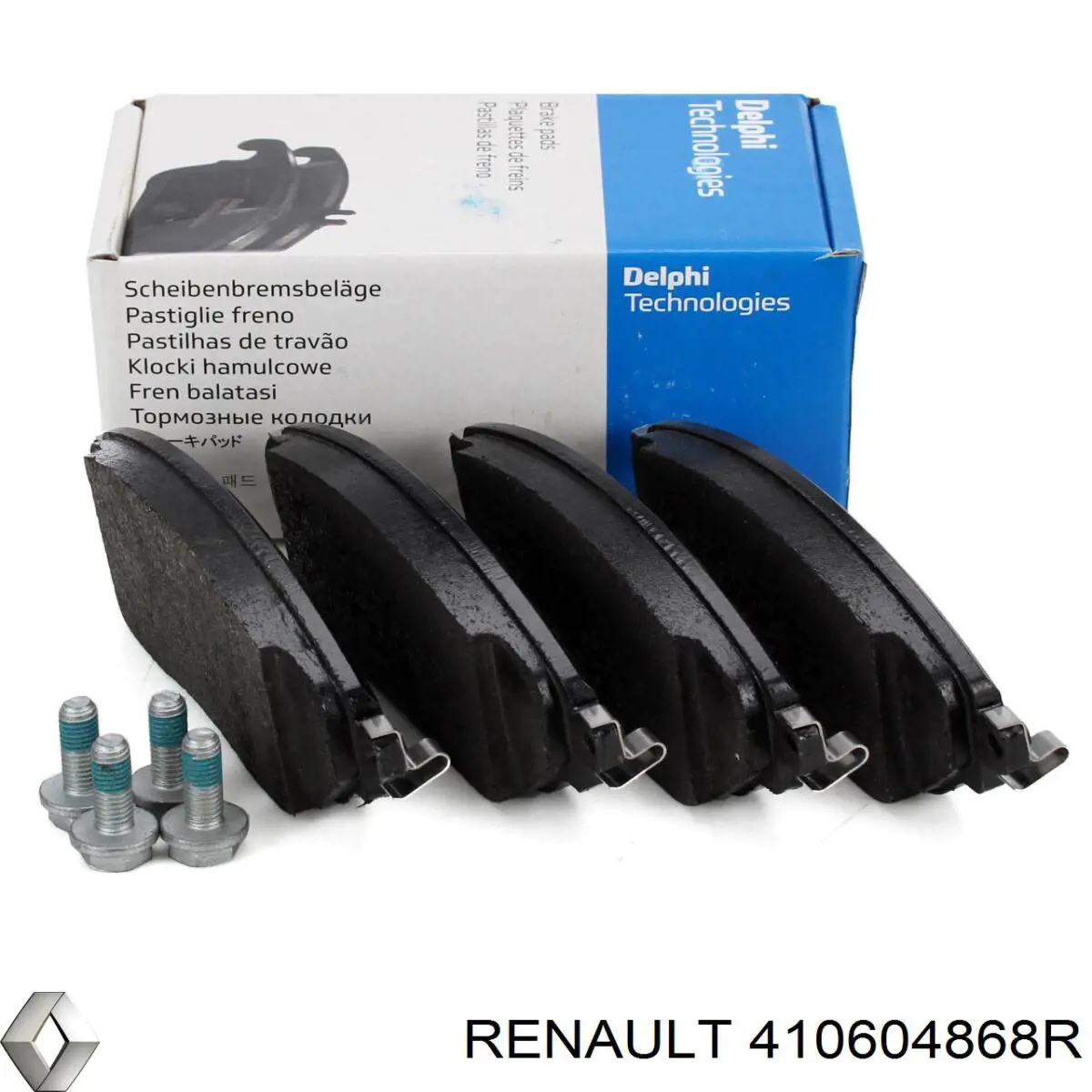 Sapatas do freio dianteiras de disco Renault (RVI) 410604868R preço, a partir de 37,71 USD