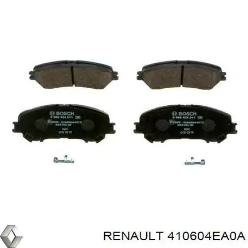 Sapatas do freio dianteiras de disco Renault (RVI) 410604EA0A preço, a partir de 29,66 USD