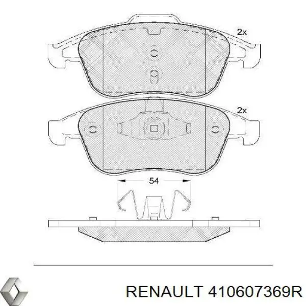 410607369R Renault (RVI) Sapatas do freio dianteiras de disco