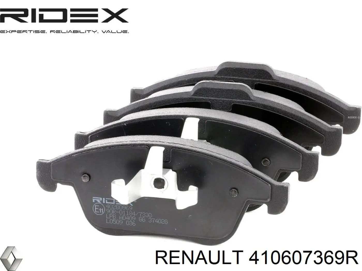 Sapatas do freio dianteiras de disco Renault (RVI) 410607369R preço, a partir de 36,15 USD