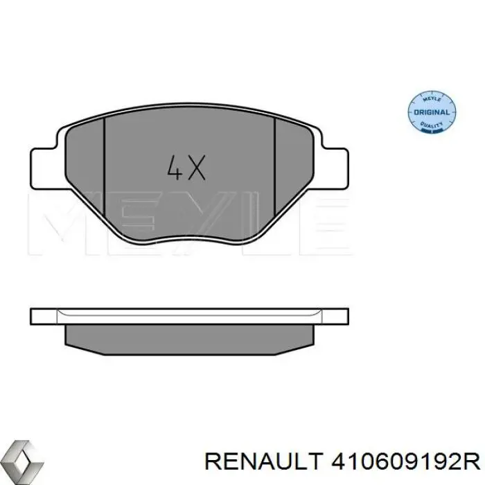 Compre 410609192R Renault (RVI) Sapatas do freio dianteiras de disco