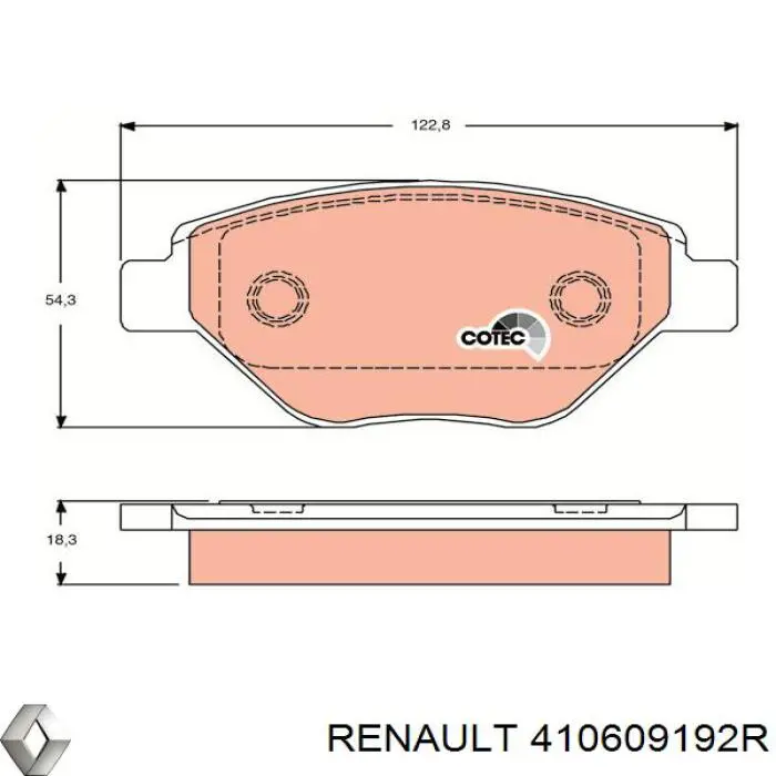 Compre 410609192R Renault (RVI) Sapatas do freio dianteiras de disco