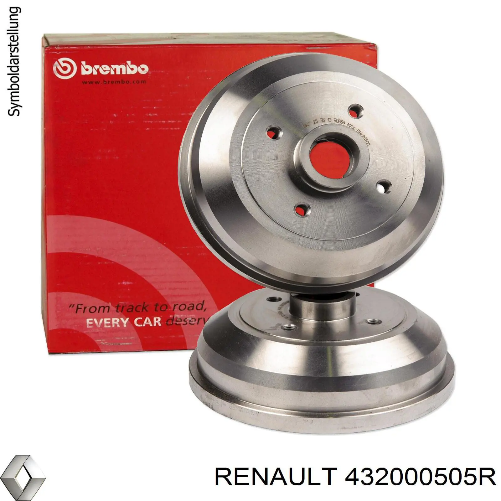 Tambor do freio traseiro Renault (RVI) 432000505R preço, a partir de 118,40 USD