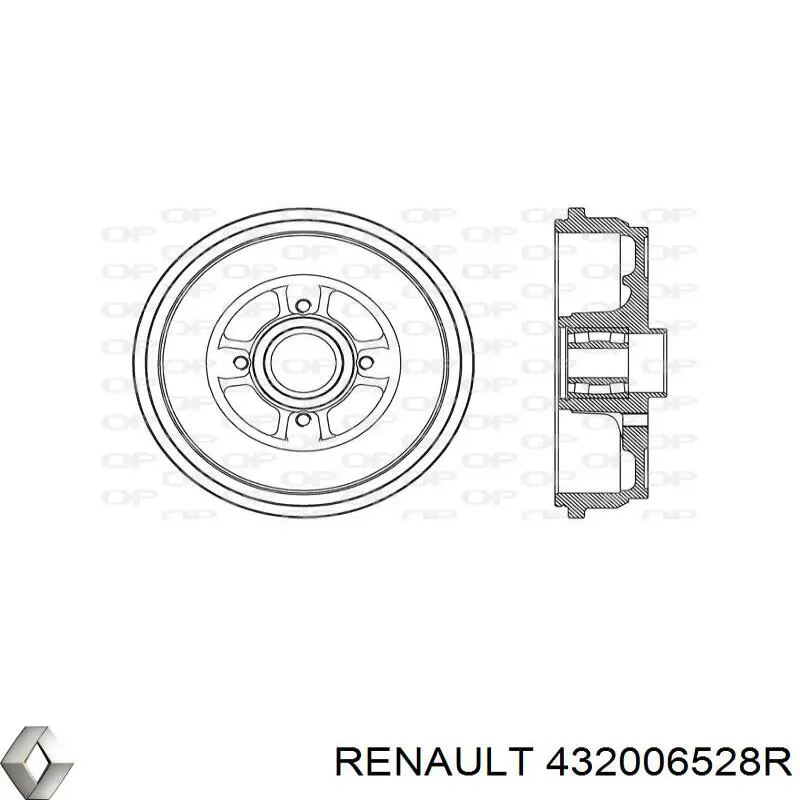 432002467R Renault (RVI) Tambor do freio traseiro