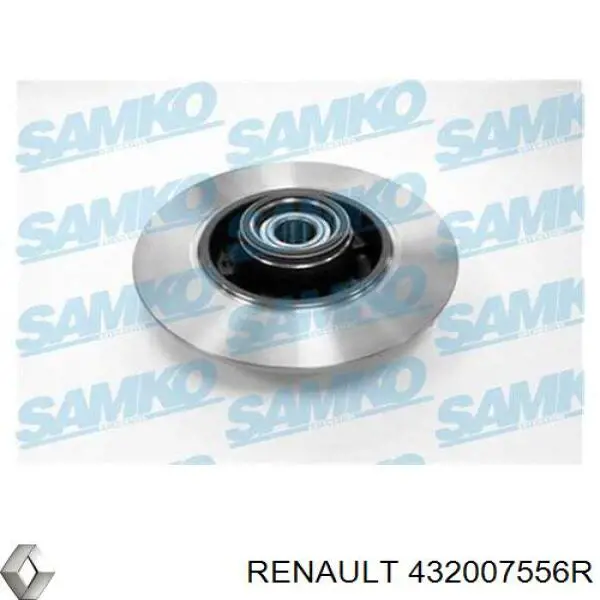 432007556R Renault (RVI) Disco do freio traseiro